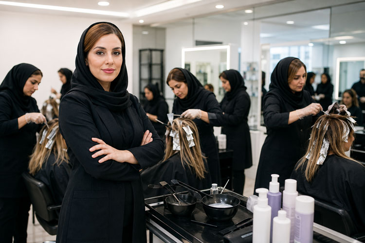 آموزشگاه حرفه ای رنگ و مش سارا کریمی غرب تهران
