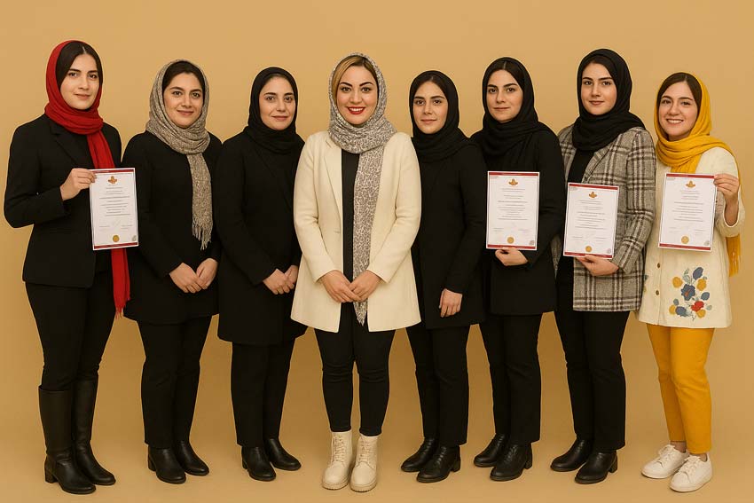 هنرجویان اموزشگاه رنگ و مش سمیرا